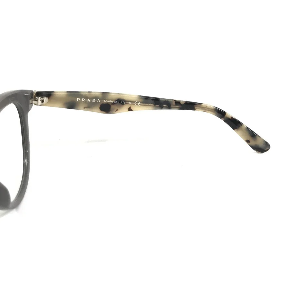 Prada Eyeglasses Frames VPR 11R TFN-1O1 Black Opal Gray Tortoise 52-17-140